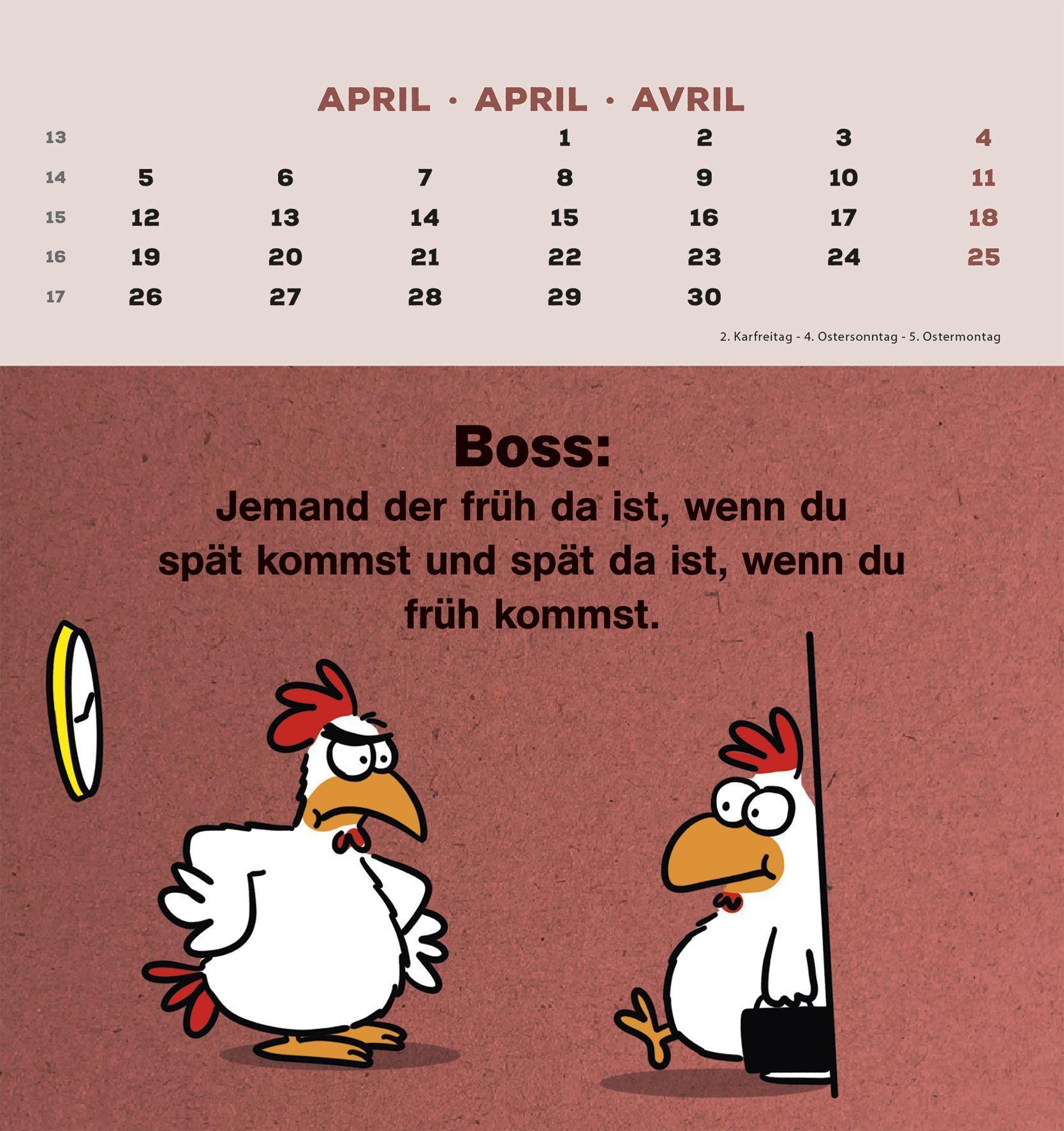 Der Boss Und Sein Hühnchen Cartoon